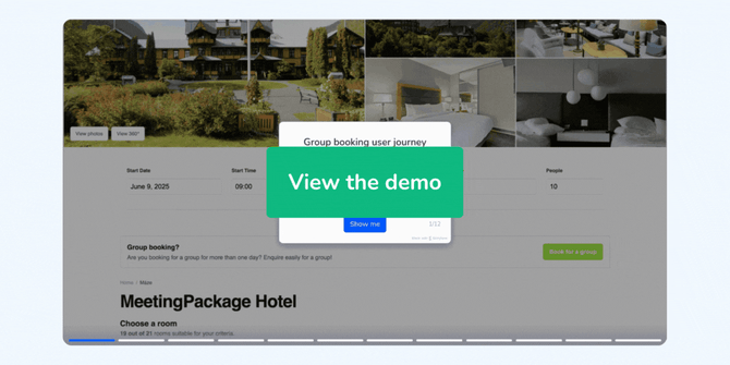Group booking user journey KB