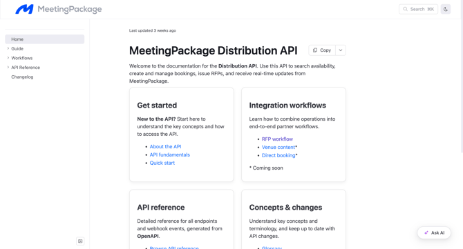 MeetingPackage Distribution API library