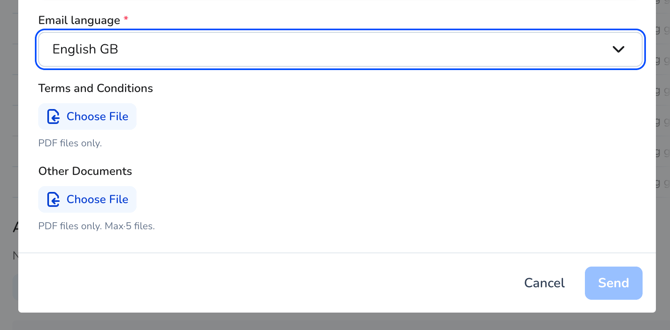 Send eProposal modal
