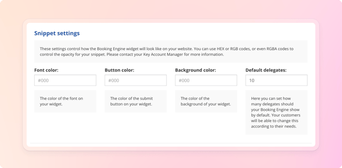 booking-engine-snippet-settings