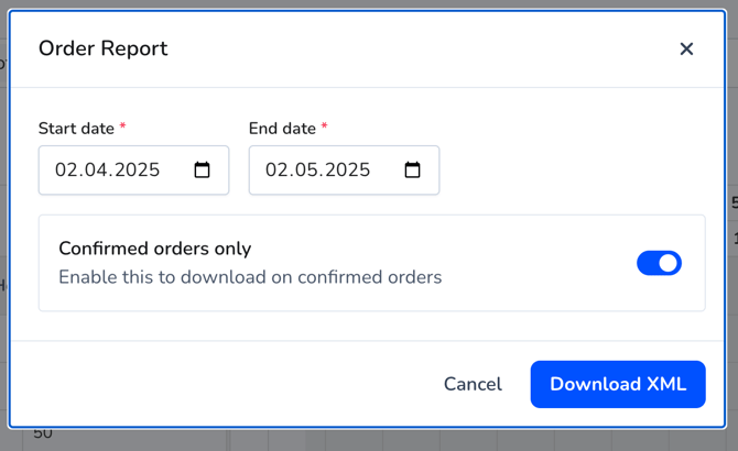 calendar order report