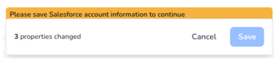 salesforce warning message save